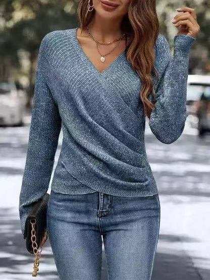 Norvielle Damen Gekreuzter Pullover