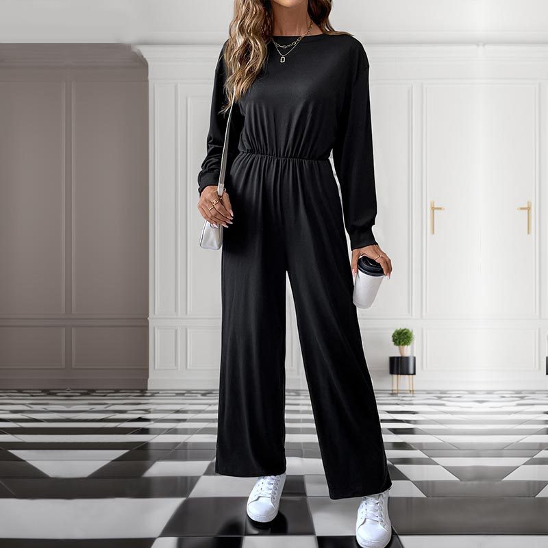 Damen Jumpsuit Tailliert Mit Seitentaschen Norvielle