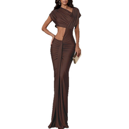 Damen Maxi-Kleid Off-Shoulder Elegant