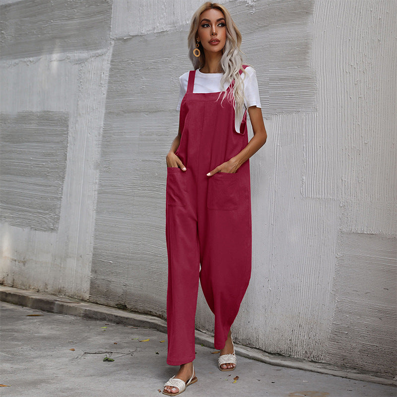 Damen Latzhose Bequem Mit Taschen Norvielle