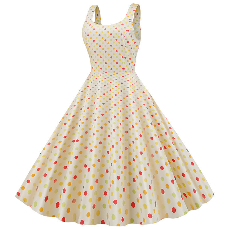 Damen Swingkleid Klassisches Polka-Dots-Muster Norvielle