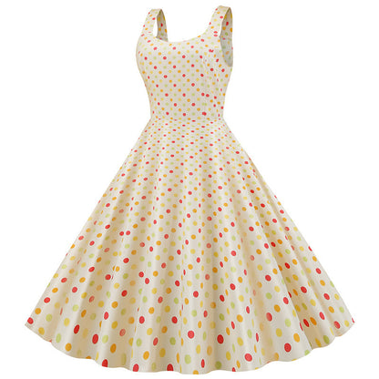 Damen Swingkleid Klassisches Polka-Dots-Muster Norvielle