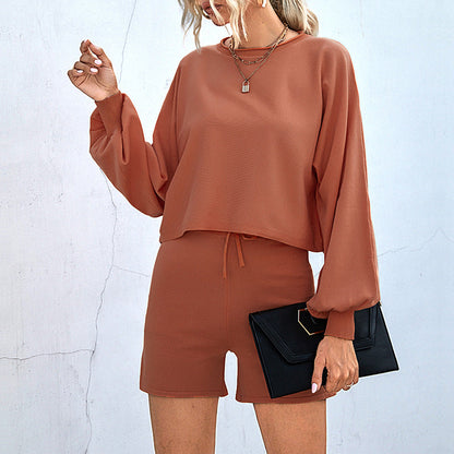 Damen Oversize Sweatshirt Shorts Set Norvielle