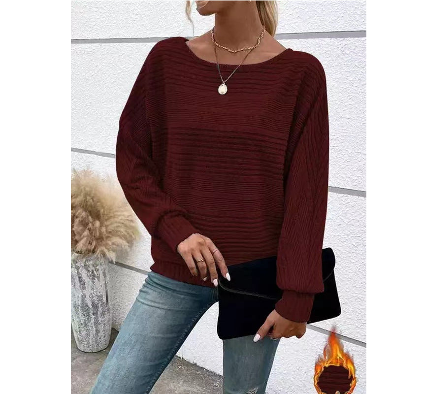 Damen Strukturpullover Weit Norvielle