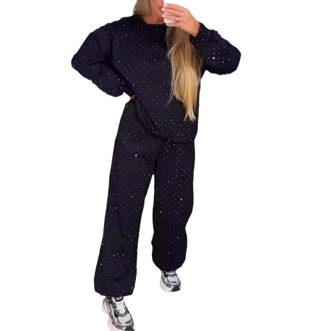 Damen Lounge-Set Glitzernd Weit Norvielle