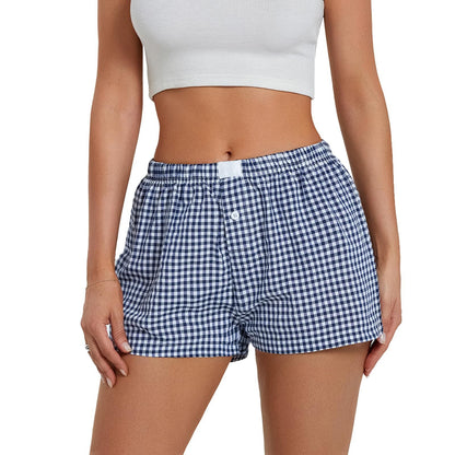 Damen Boxershorts Kariert Norvielle
