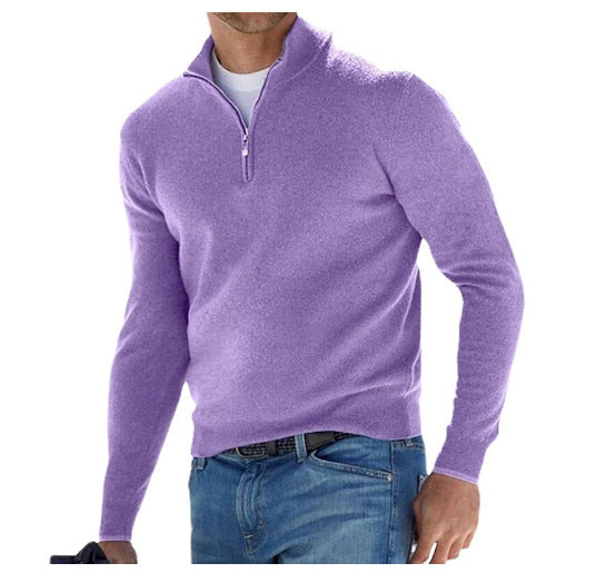 Herren Pullover Halb-Reißverschluss Stilvoll