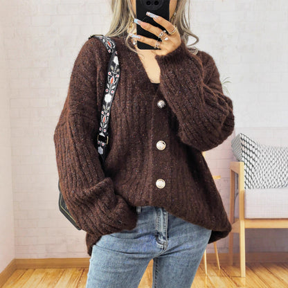 Damen Strickjacke mit Knöpfen Norvielle - Norvielle