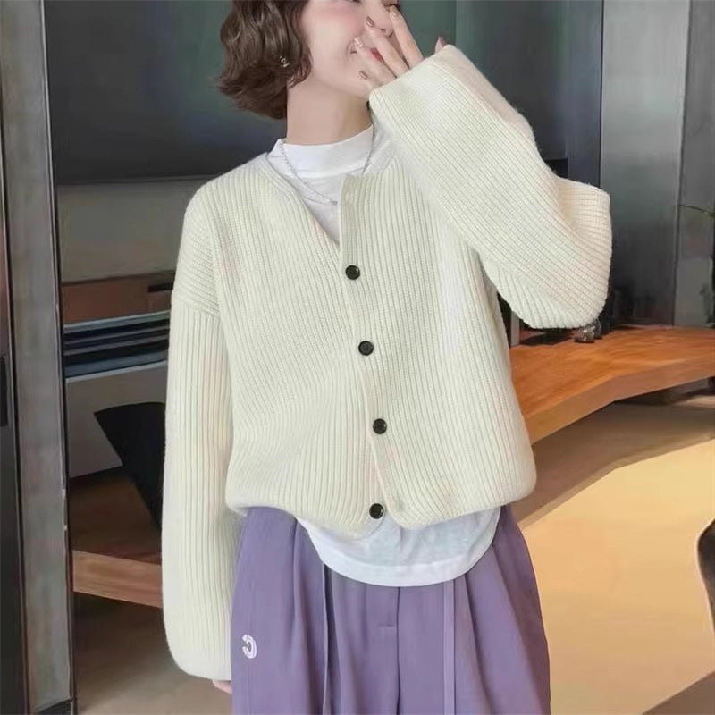 Damen Strickcardigan Lässig Weit Norvielle