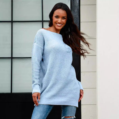 Damen Strickpullover Weit Schnitt Strukturiert Norvielle - Norvielle