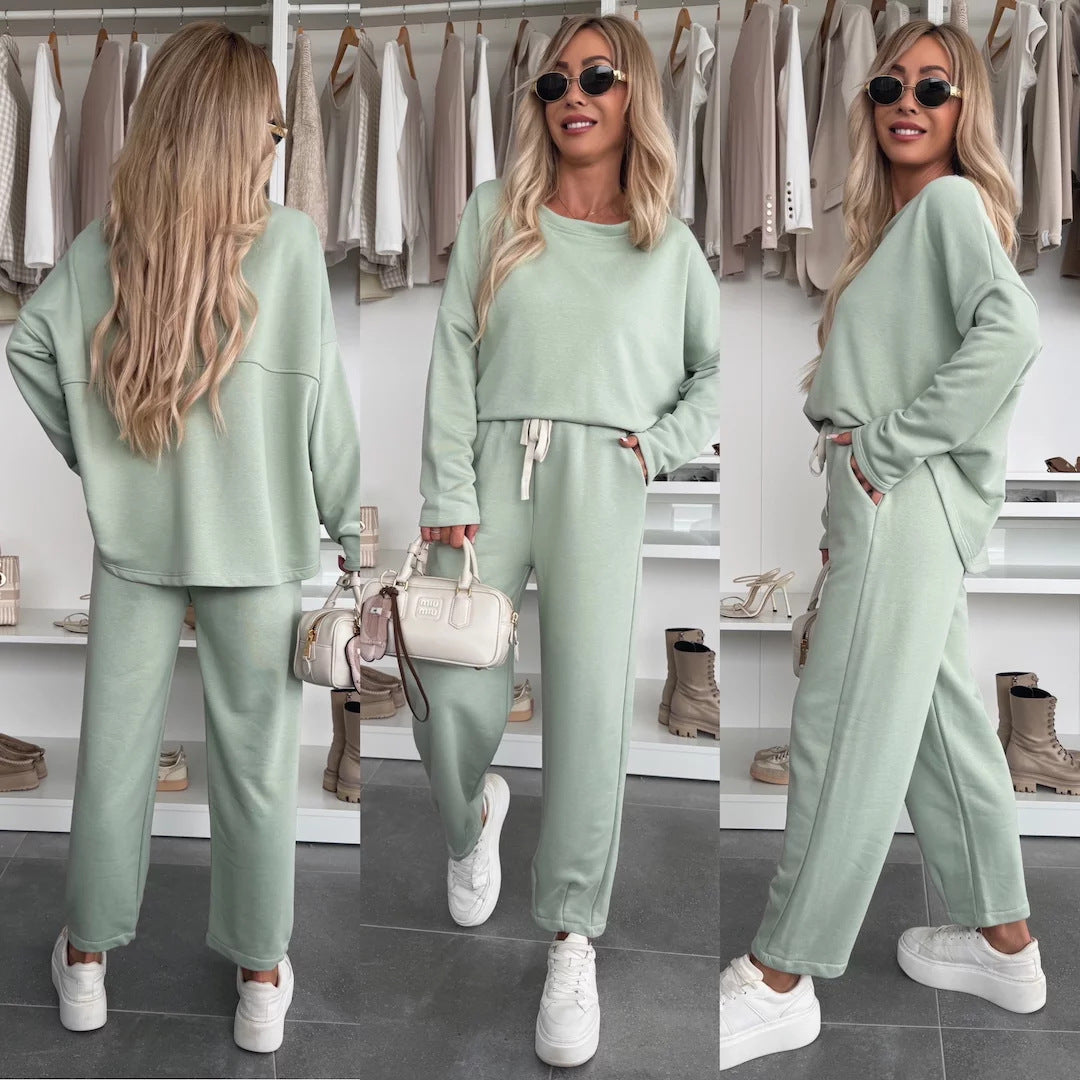 Damen Jogginganzug Set verstellbarer Bund Norvielle