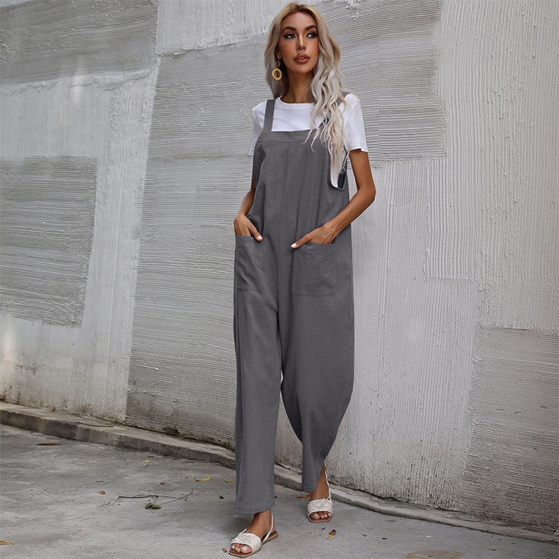 Damen Latzhose Bequem Mit Taschen Norvielle