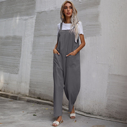 Damen Latzhose Bequem Mit Taschen Norvielle