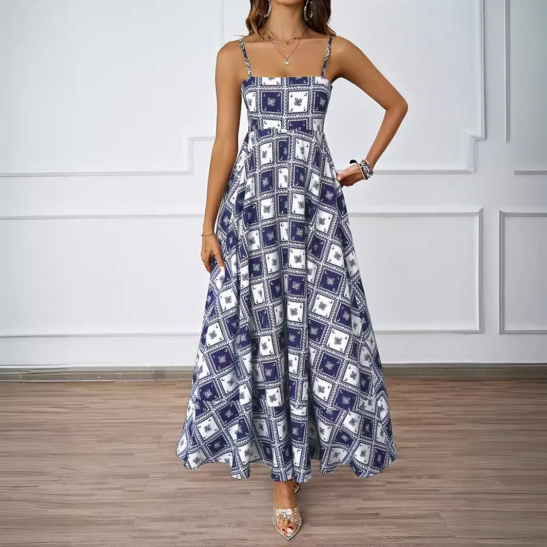 Damen Maxikleid Grafisches Muster Norvielle