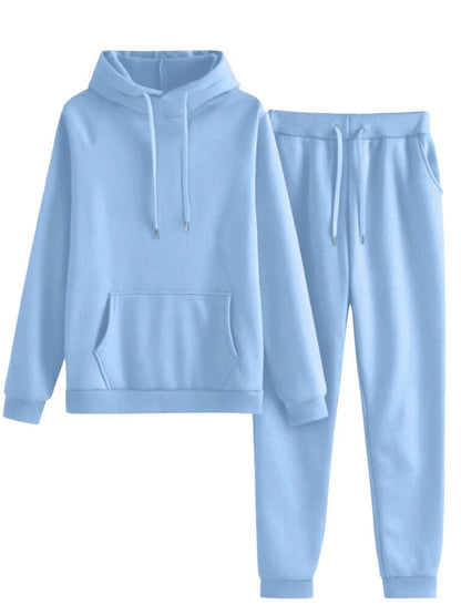 Damen Hoodie Jogginghose Set Lässig Mit Taschen Norvielle - Norvielle