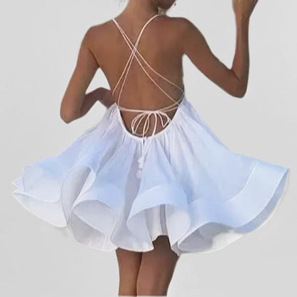 Damen Freizeitkleid V-Ausschnitt Schwingrock Norvielle