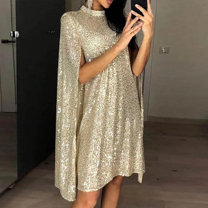 Damen Abendkleid Glitzernd Weitschnitt Schimmernd Norvielle - Norvielle