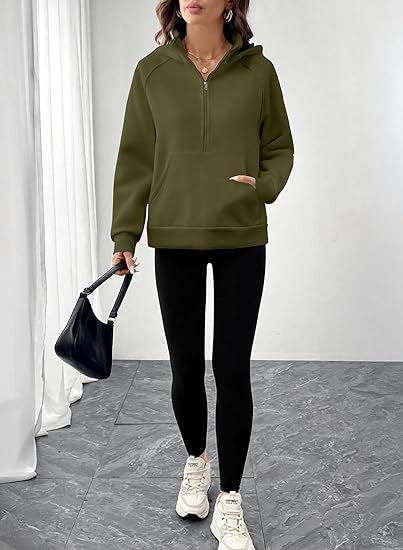 Damen Hoodie Kordelzug Sportlich Norvielle
