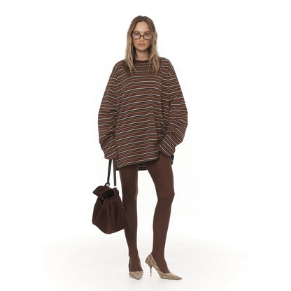Damen Oversize T-Shirt Baumwolle Weiß