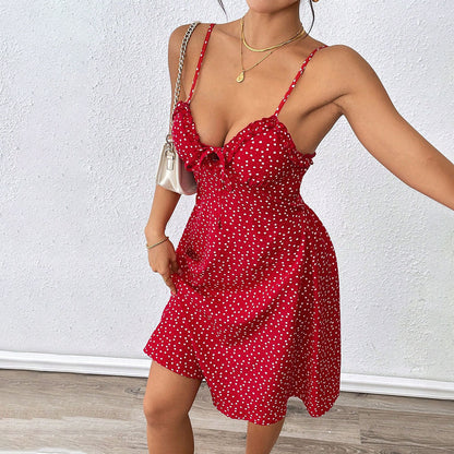 Damen Minikleid Luftiger Schnitt Rüschendetail Norvielle - Norvielle