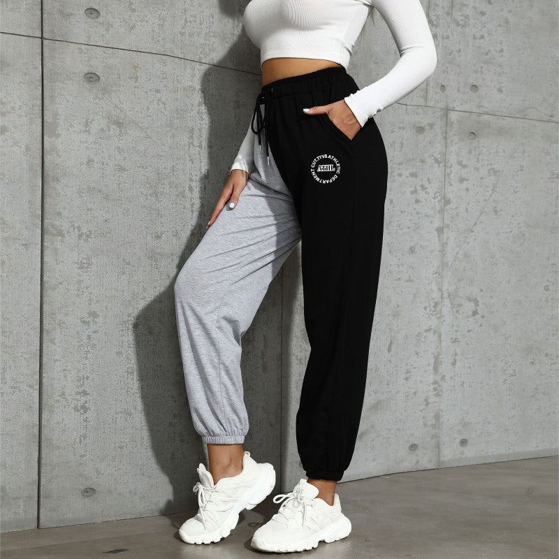 Damen Reflexionshosen Elastischer Taillenbund Sportlich