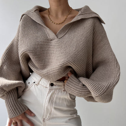 Damen Pullover Lässig Volantärmel Norvielle