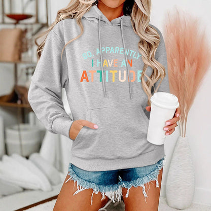 Damen Kapuzenpullover Lässig Mit Schriftzug Norvielle