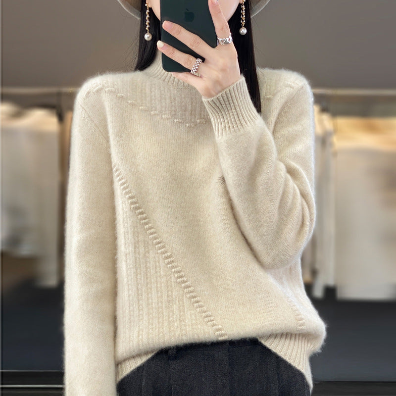 Damen Strickpullover Asymmetrisch Norvielle