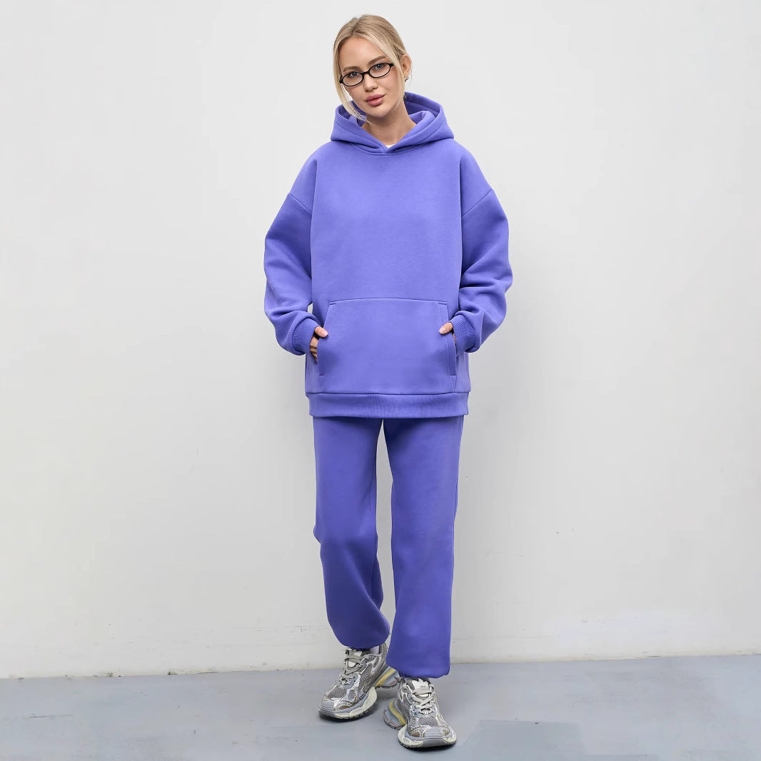 Damen Sweat-Set Kapuze Weites Design Norvielle