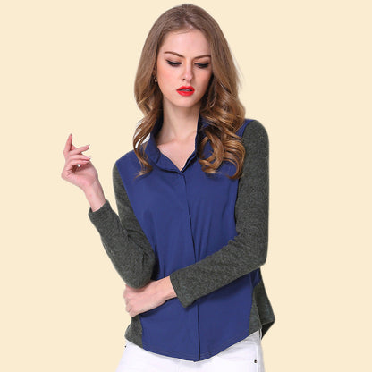 Damen Langarmshirt Sportlich Mit Seitentaschen Norvielle