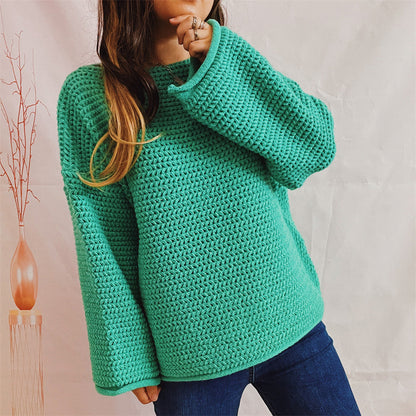 Damen Strickpullover Weit Locker Norvielle - Norvielle