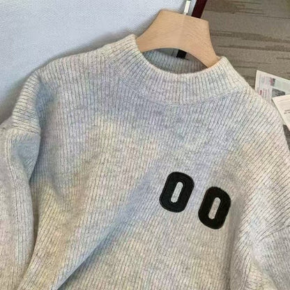 Damen Oversized Strickpullover Ribstruktur Norvielle