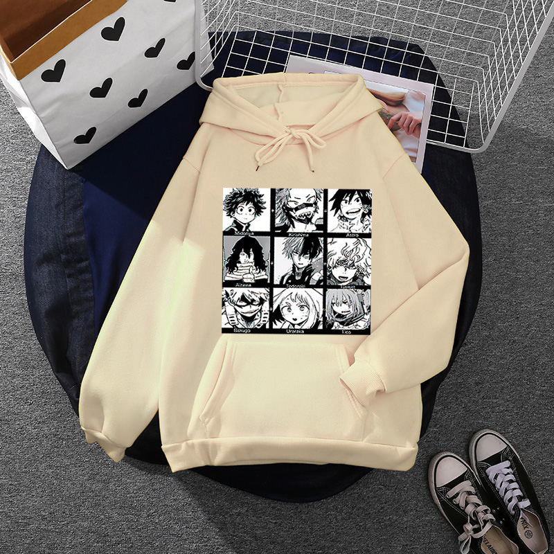 Damen Kapuzenpullover Manga-Motiv Norvielle