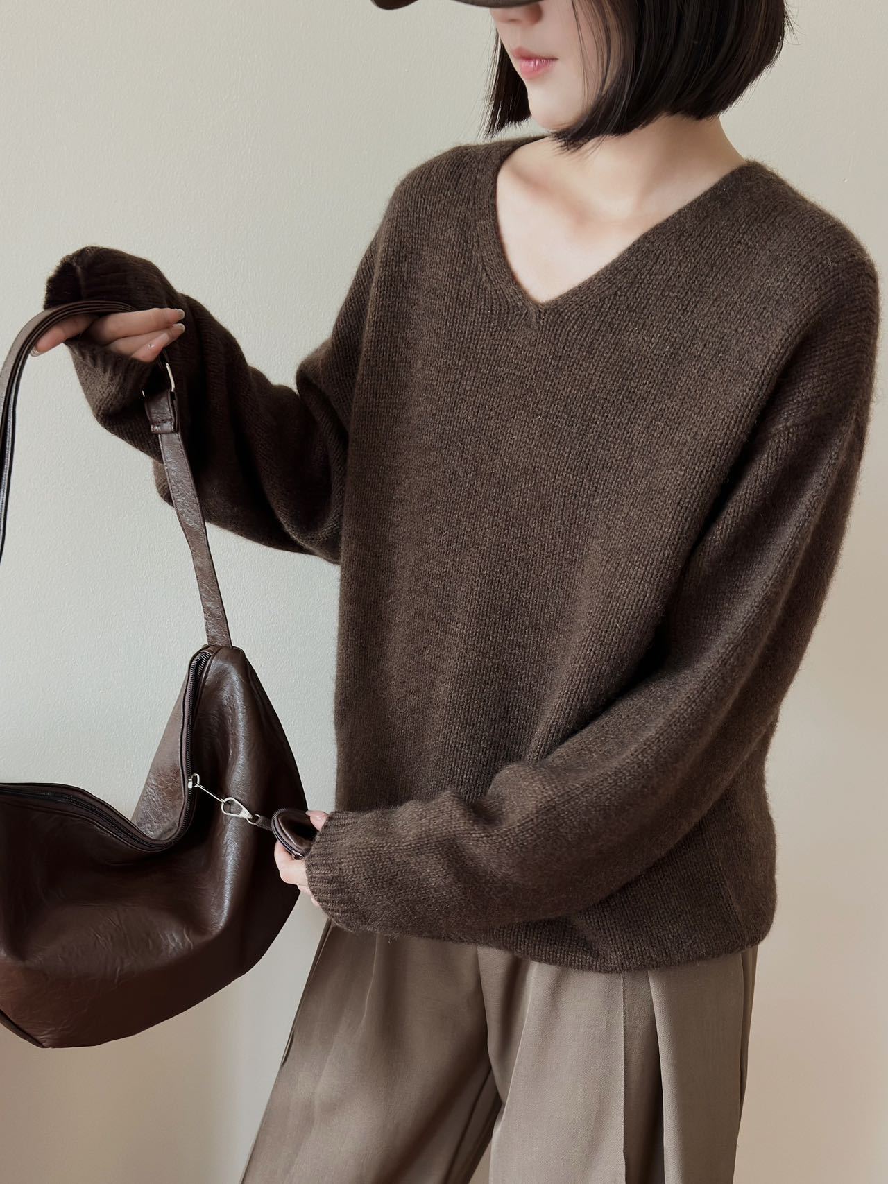 Damen Pullover V-Ausschnitt Norvielle