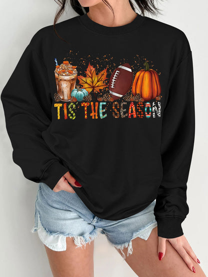 Damen Sweatshirt Herbstlich Motiv Lässiger Schnitt Norvielle