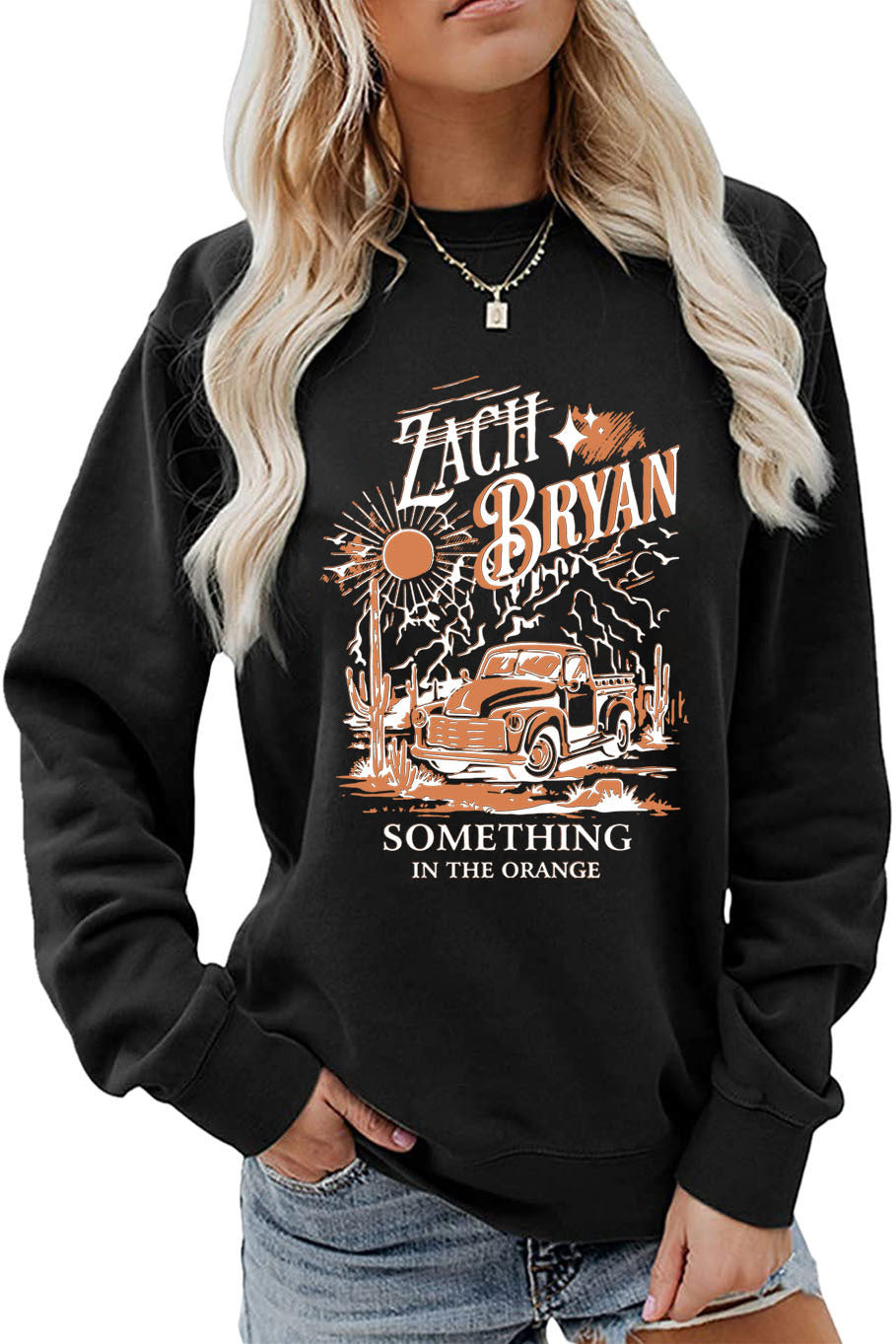Damen Sweatshirt Vintage Truck Design Norvielle