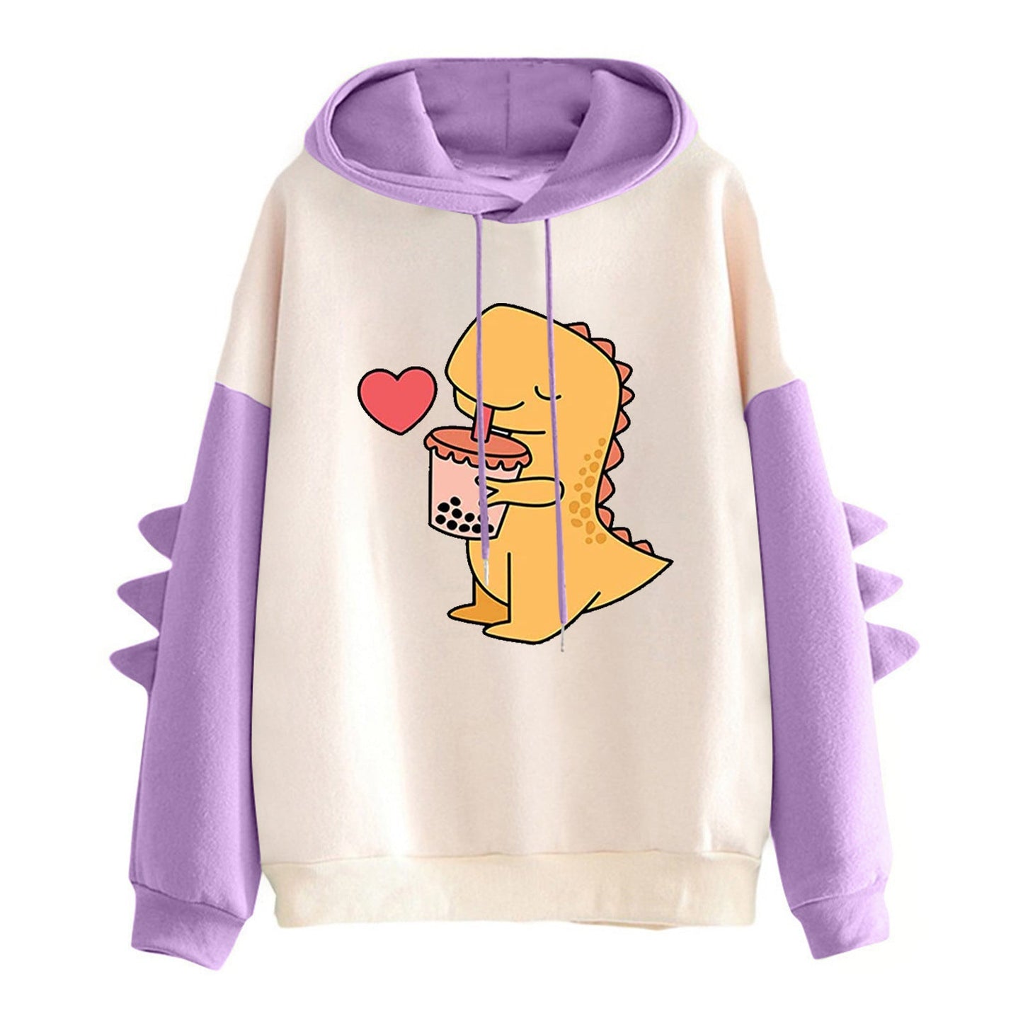Damen Kapuzenpullover Dinosaurier-Design