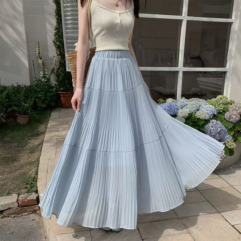 Damen Maxirock Eleganter Faltenwurf Norvielle