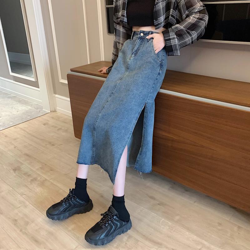 Damen Jeansrock Baumwolle