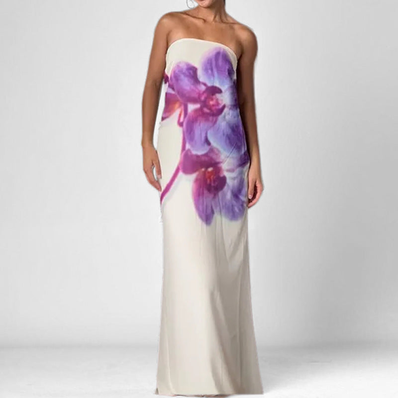 Damen Langärmliges Kleid Blumendesign Norvielle - Norvielle
