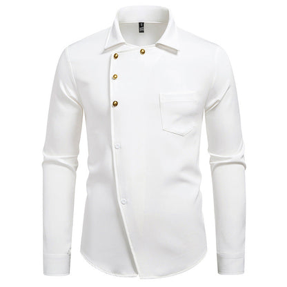 Herren Hemd Asymmetrisches Knopfdesign Elegantes Norvielle