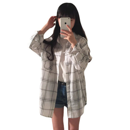 Damen Overshirt-Bluse Gestreift Lässiger Schnitt Übergroße Ärmel