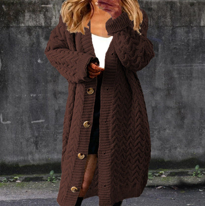 Damen Grobstrickjacke Zopfmuster Norvielle
