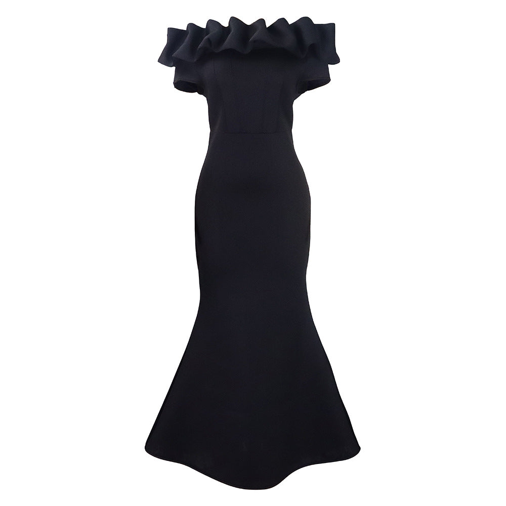 Damen Wickelkleid Voluminöser Kragen Norvielle