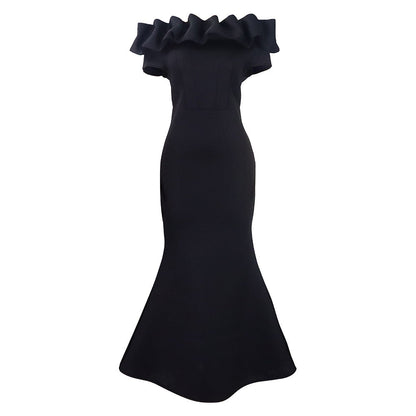 Damen Wickelkleid Voluminöser Kragen Norvielle