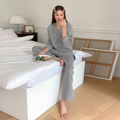 Damen Loungeanzug V-Ausschnitt Weites Design