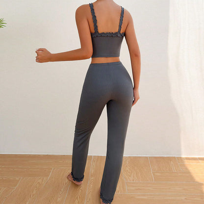 Damen Crop- Set mit langen Hosen Norvielle
