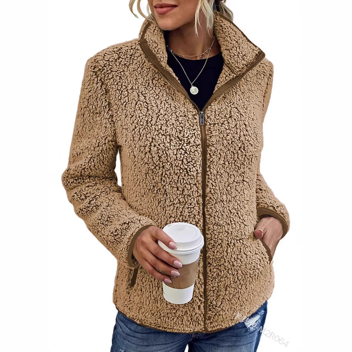 Damen Fleecejacke Weich Hochkragen Norvielle - Norvielle
