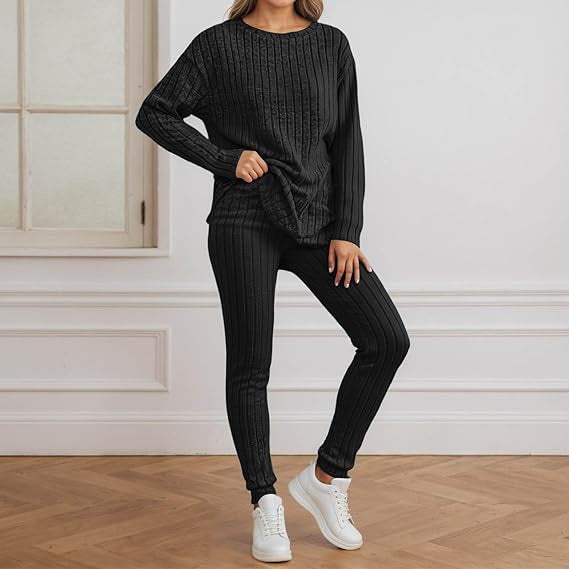 Damen Strickensemble Rippenstruktur Norvielle