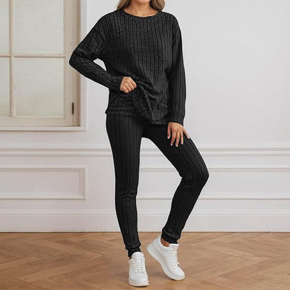 Damen Strickensemble Rippenstruktur Norvielle
